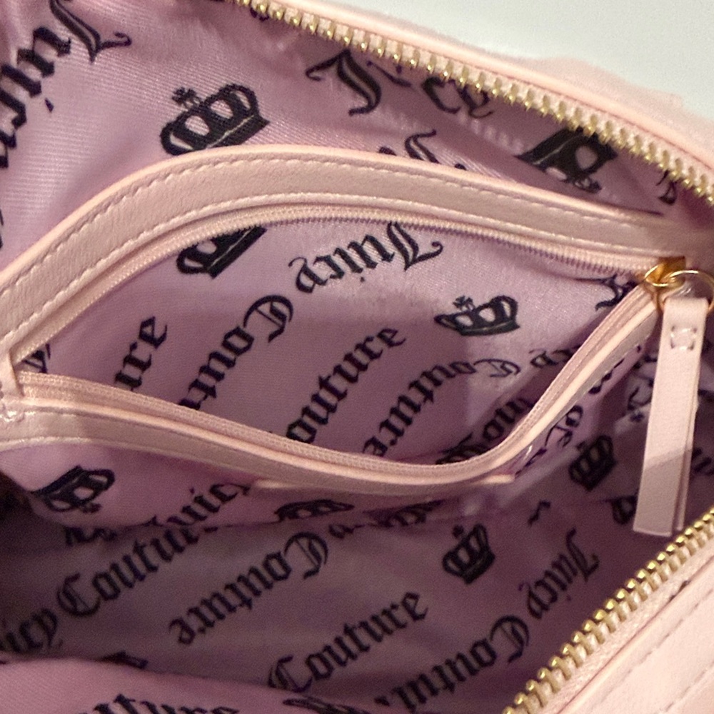 Juicy Couture | Velour Crest Satchel | Pink Black Y2K Glam | NWT - Picture 8 of 16